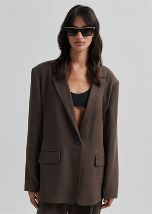 Lino new fit blazer Chocolate Brown Second Female 